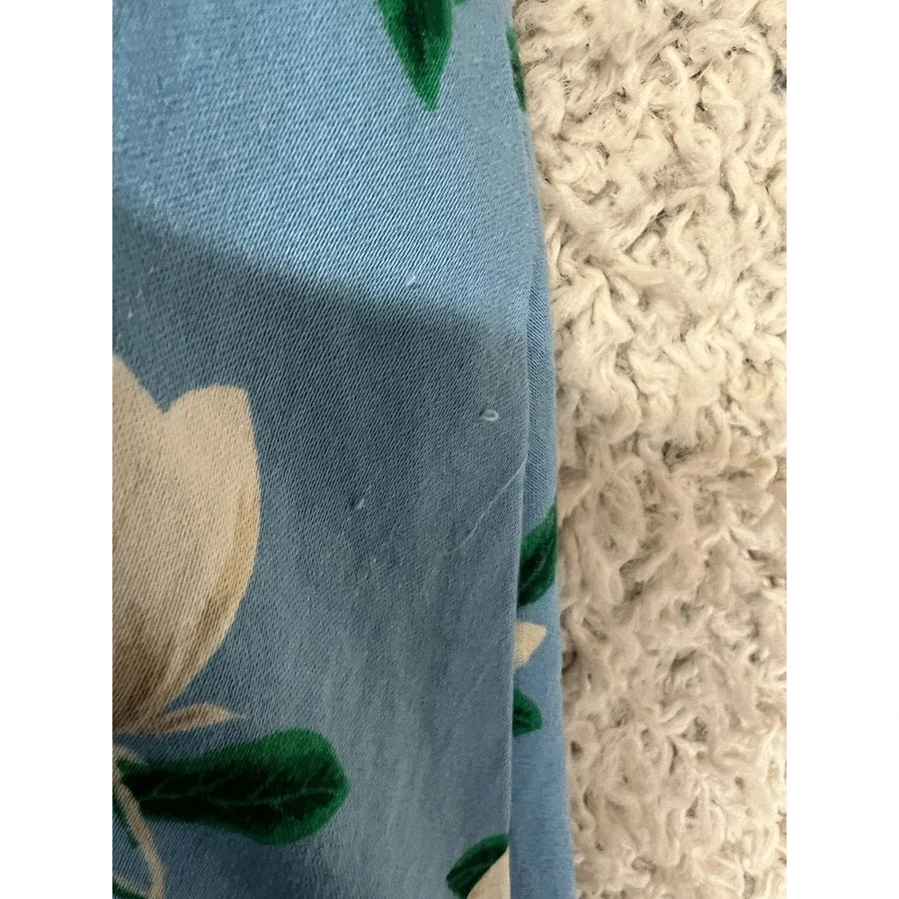 Draper James Sky Blue Floral V-Neck Fit & Flare Dress